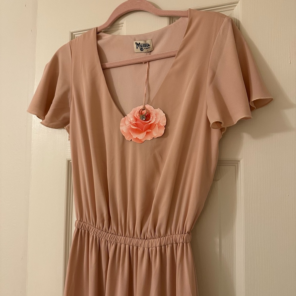 Show Me Your Mumu Chiffon Maxi Dress - light pink